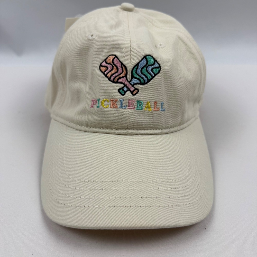 Frasier Sterling Sport Pickleball Embroidered Cotton Dad Hat‎ Cream AAP07 NEW